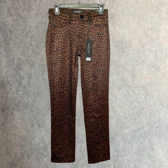Liverpool Madonna Leggings Cheetah Ponte Knit Slim Pants Size 0/25 NEW! $98 - Picture 1 of 12